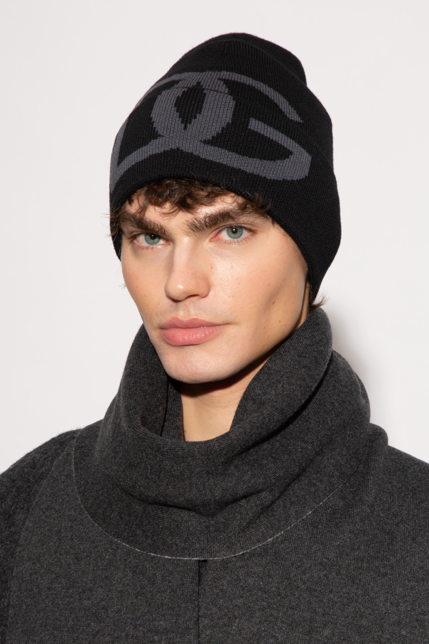 Dolce & Gabbana Black Logo Mesh Whole Head Wrap Hat